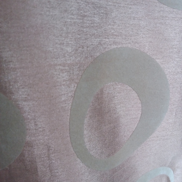 SOLD Gold Grommet Curtains with Suede Details - Picture 3 of 3